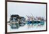 Shrimp fishing boats and house, Koh Phangan, Thailand, Southeast Asia-John Alexander-Framed Photographic Print