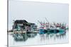 Shrimp fishing boats and house, Koh Phangan, Thailand, Southeast Asia-John Alexander-Stretched Canvas