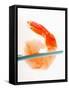 Shrimp on Chopsticks-null-Framed Stretched Canvas