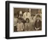 Shrimp-Pickers as Young as 5 and 8 at the Dunbar, Lopez, Dukate Co, Biloxi, Mississippi, 1911-Lewis Wickes Hine-Framed Photographic Print