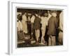 Shrimp Pickers, Including 8 Year Old Max, at Dunbar, Lopez, Dukate Co, Biloxi, Mississippi, 1911-Lewis Wickes Hine-Framed Photographic Print