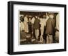 Shrimp Pickers, Including 8 Year Old Max, at Dunbar, Lopez, Dukate Co, Biloxi, Mississippi, 1911-Lewis Wickes Hine-Framed Photographic Print