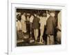 Shrimp Pickers, Including 8 Year Old Max, at Dunbar, Lopez, Dukate Co, Biloxi, Mississippi, 1911-Lewis Wickes Hine-Framed Photographic Print