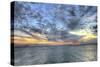 Shrimper Sunset-Robert Goldwitz-Stretched Canvas