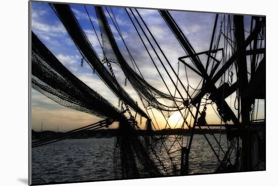 Shrimpers at Sunrise II-Alan Hausenflock-Mounted Photographic Print