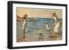 Shrimping by the Sea-L Tanqueray-Framed Art Print