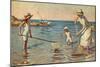 Shrimping by the Sea-L Tanqueray-Mounted Art Print