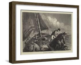 Shrimping in the Medway-Walter William May-Framed Giclee Print
