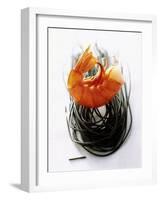 Shrimps with Black Pasta-Marc O^ Finley-Framed Photographic Print