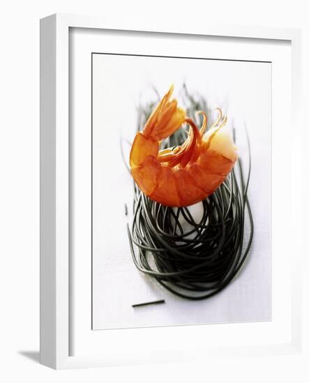 Shrimps with Black Pasta-Marc O^ Finley-Framed Photographic Print