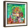 Shrine, Day of the Dead, Oaxaca, 2023 (Dyes on Silk)-Hilary Simon-Framed Giclee Print