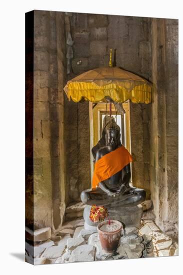 Shrine in Bayon Temple in Angkor Thom-Michael Nolan-Stretched Canvas