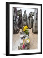 Shrine in Bayon Temple in Angkor Thom-Michael Nolan-Framed Photographic Print