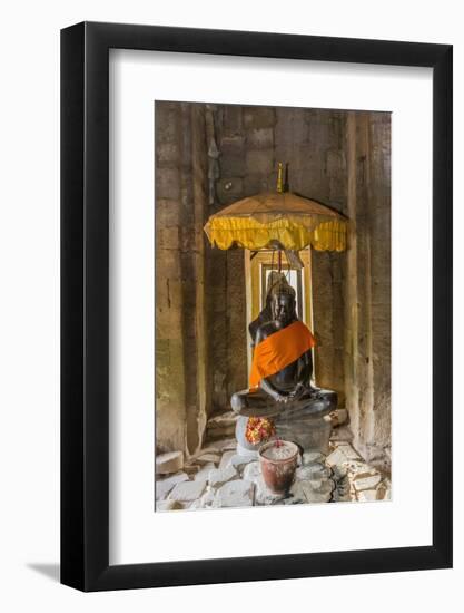 Shrine in Bayon Temple in Angkor Thom-Michael Nolan-Framed Photographic Print