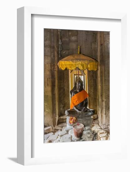 Shrine in Bayon Temple in Angkor Thom-Michael Nolan-Framed Photographic Print