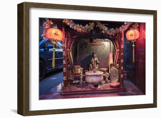 Shrine in Chinatown at night, Kuala Lumpur, Malaysia, Southeast Asia, Asia-Matthew Williams-Ellis-Framed Photographic Print