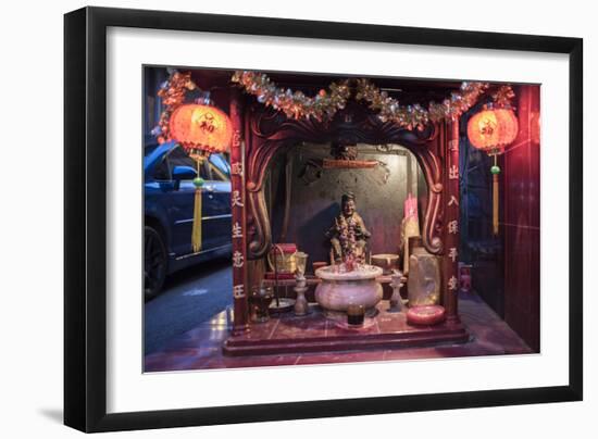 Shrine in Chinatown at night, Kuala Lumpur, Malaysia, Southeast Asia, Asia-Matthew Williams-Ellis-Framed Photographic Print