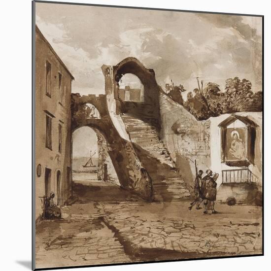 Shrine in the Walls of a Neapolitan Village-Achille Vianelli-Mounted Giclee Print