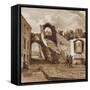 Shrine in the Walls of a Neapolitan Village-Achille Vianelli-Framed Stretched Canvas