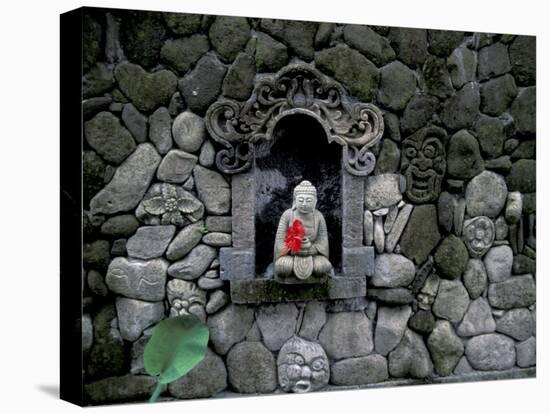 Shrine of Buddha with Flower Decoration, Bali, Indonesia-Keren Su-Stretched Canvas