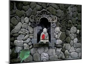 Shrine of Buddha with Flower Decoration, Bali, Indonesia-Keren Su-Mounted Photographic Print