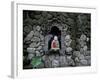 Shrine of Buddha with Flower Decoration, Bali, Indonesia-Keren Su-Framed Photographic Print