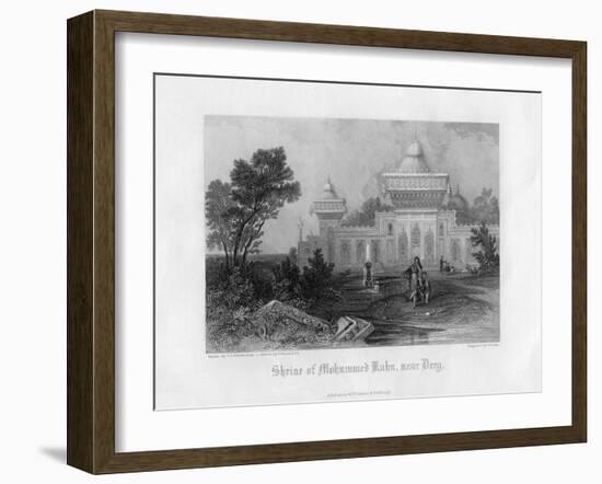 Shrine of Mohummed Kahn, Near Deeg, Rajasthan, India, Mid 19th Century-E Finden-Framed Giclee Print