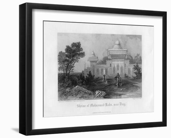 Shrine of Mohummed Kahn, Near Deeg, Rajasthan, India, Mid 19th Century-E Finden-Framed Giclee Print