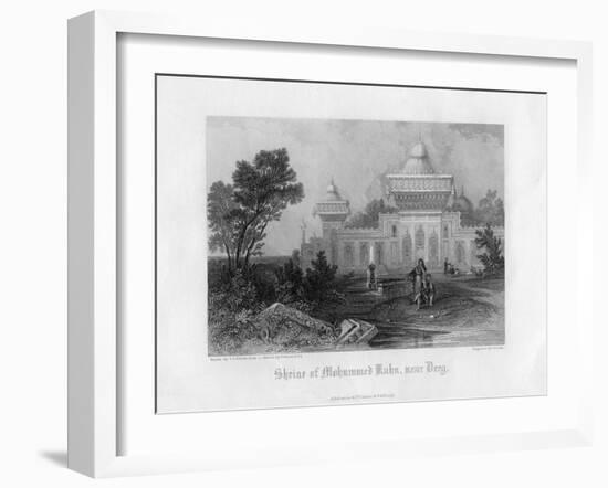 Shrine of Mohummed Kahn, Near Deeg, Rajasthan, India, Mid 19th Century-E Finden-Framed Giclee Print