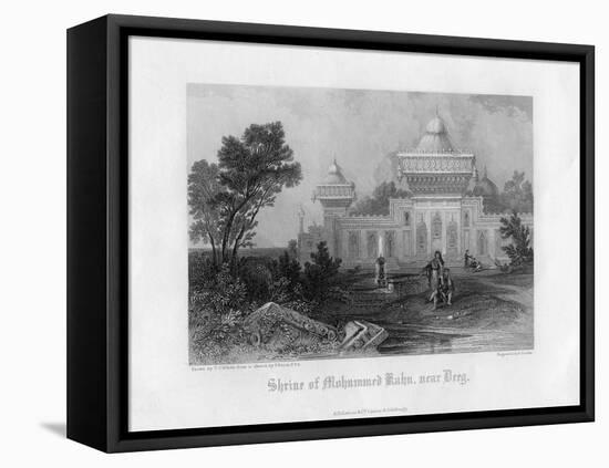 Shrine of Mohummed Kahn, Near Deeg, Rajasthan, India, Mid 19th Century-E Finden-Framed Stretched Canvas