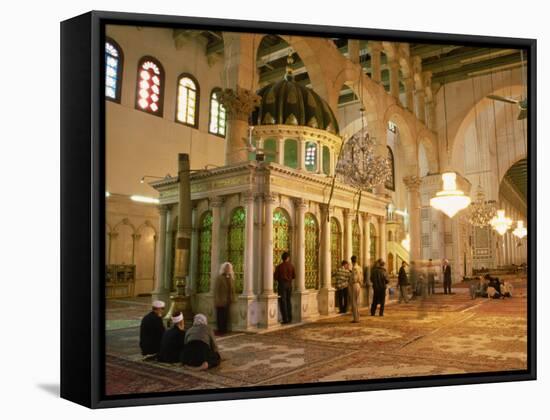 Shrine of the Head of John the Baptist Inside Umayyad Mosque Dating from 705 AD, Damascus, Syria-Ken Gillham-Framed Stretched Canvas