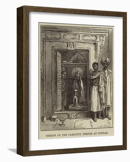 Shrine of the Parbutty Temple at Poonah-null-Framed Giclee Print