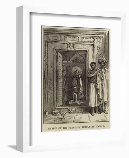 Shrine of the Parbutty Temple at Poonah-null-Framed Giclee Print