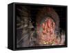 Shrine to the Hindu Elephant Headed God, Ganesh-Don Smith-Framed Stretched Canvas