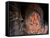 Shrine to the Hindu Elephant Headed God, Ganesh-Don Smith-Framed Stretched Canvas