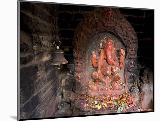 Shrine to the Hindu Elephant Headed God, Ganesh-Don Smith-Mounted Photographic Print