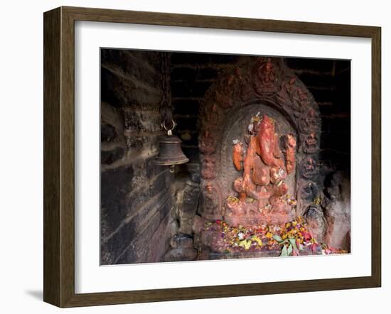 Shrine to the Hindu Elephant Headed God, Ganesh-Don Smith-Framed Photographic Print