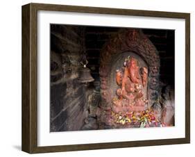 Shrine to the Hindu Elephant Headed God, Ganesh-Don Smith-Framed Photographic Print