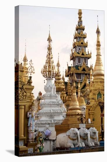 Shrines and Pagodas at Shwedagon Pagoda, Yangon-Annie Owen-Stretched Canvas