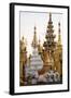 Shrines and Pagodas at Shwedagon Pagoda, Yangon-Annie Owen-Framed Photographic Print