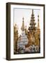 Shrines and Pagodas at Shwedagon Pagoda, Yangon-Annie Owen-Framed Photographic Print