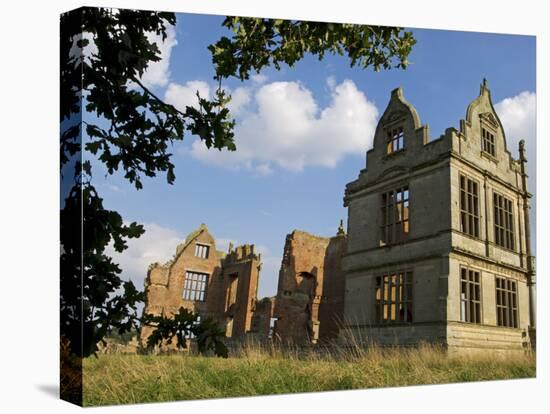 Shropshire, the Ruins of Moreton Corbett Castle, a Medieval Castle, England-John Warburton-lee-Stretched Canvas