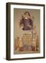 Shroud Depicting a Woman Holding an Ankh, from Antinoe, 3rd-4th Century-Coptic-Framed Giclee Print