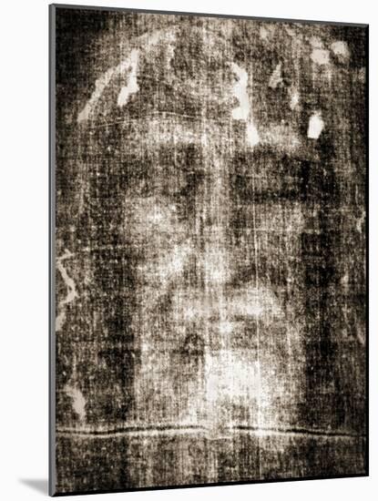 Shroud of Turin Face Detail-null-Mounted Poster