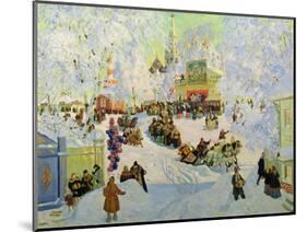 Shrove-Tide, 1919-Boris Kustodiyev-Mounted Giclee Print