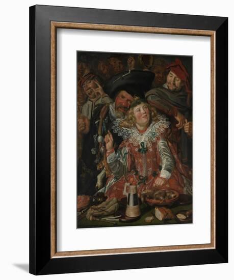 Shrovetide Revellers (The Merry Company) c.1615-Frans Hals-Framed Giclee Print