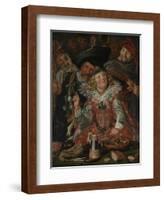 Shrovetide Revellers (The Merry Company) c.1615-Frans Hals-Framed Giclee Print