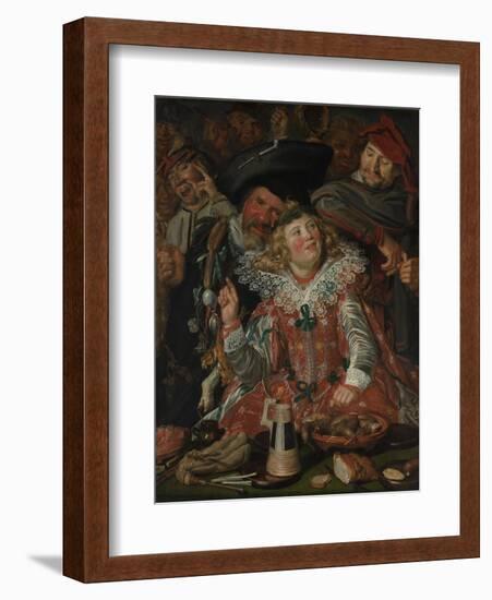 Shrovetide Revellers (The Merry Company) c.1615-Frans Hals-Framed Giclee Print