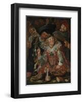 Shrovetide Revellers (The Merry Company) c.1615-Frans Hals-Framed Giclee Print