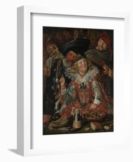 Shrovetide Revellers (The Merry Company) c.1615-Frans Hals-Framed Giclee Print